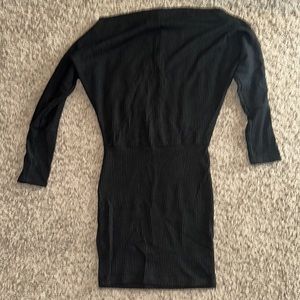 FASHION NOVA black off the shoulder sweater dress